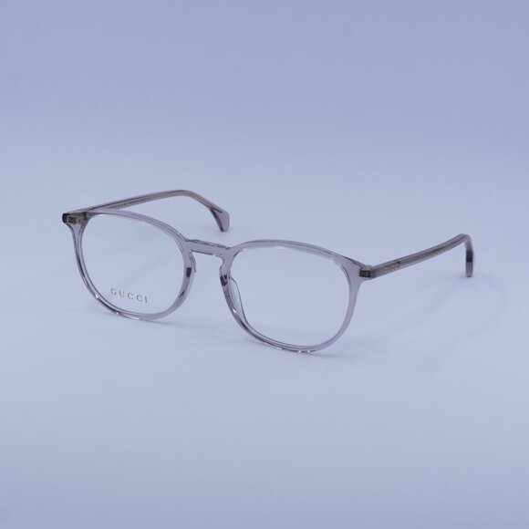 Gucci GG0551O 019 Eyeglasses Transparent Grey 55mm Square Frame - Picture 6 of 12